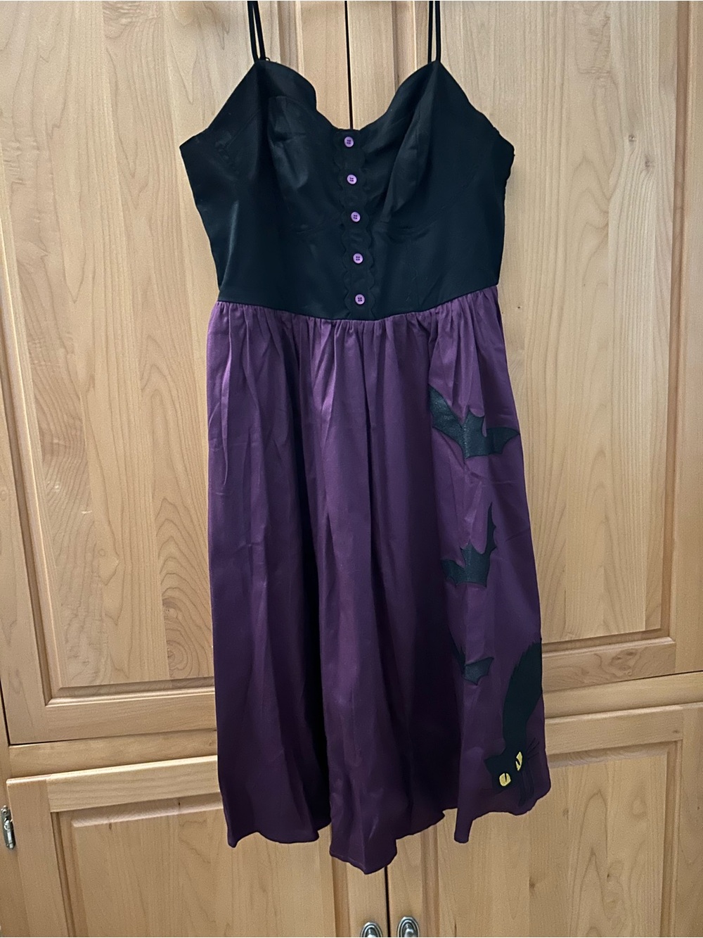 NWT Unique Vintage Black & Purple Spaghetti-Strap Adult size XL